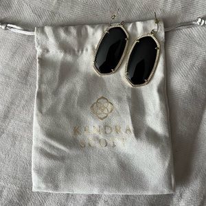 Kendra Scott Danielle Black and Gold Earrings